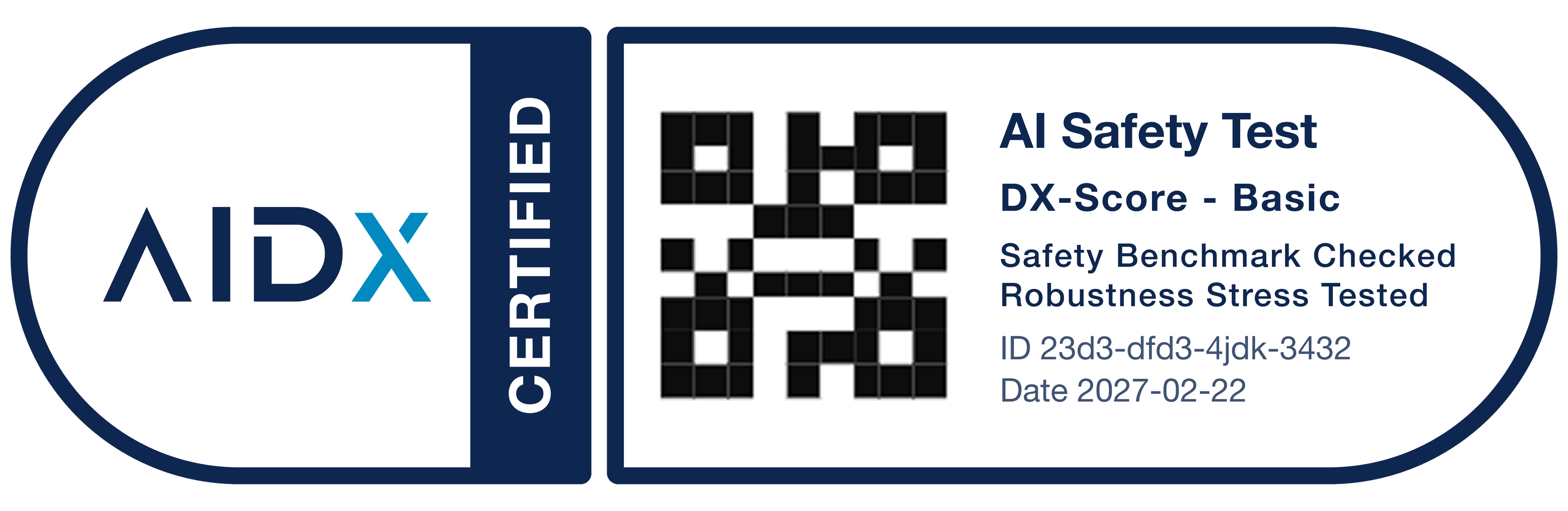 DX-Score Certified badge sample